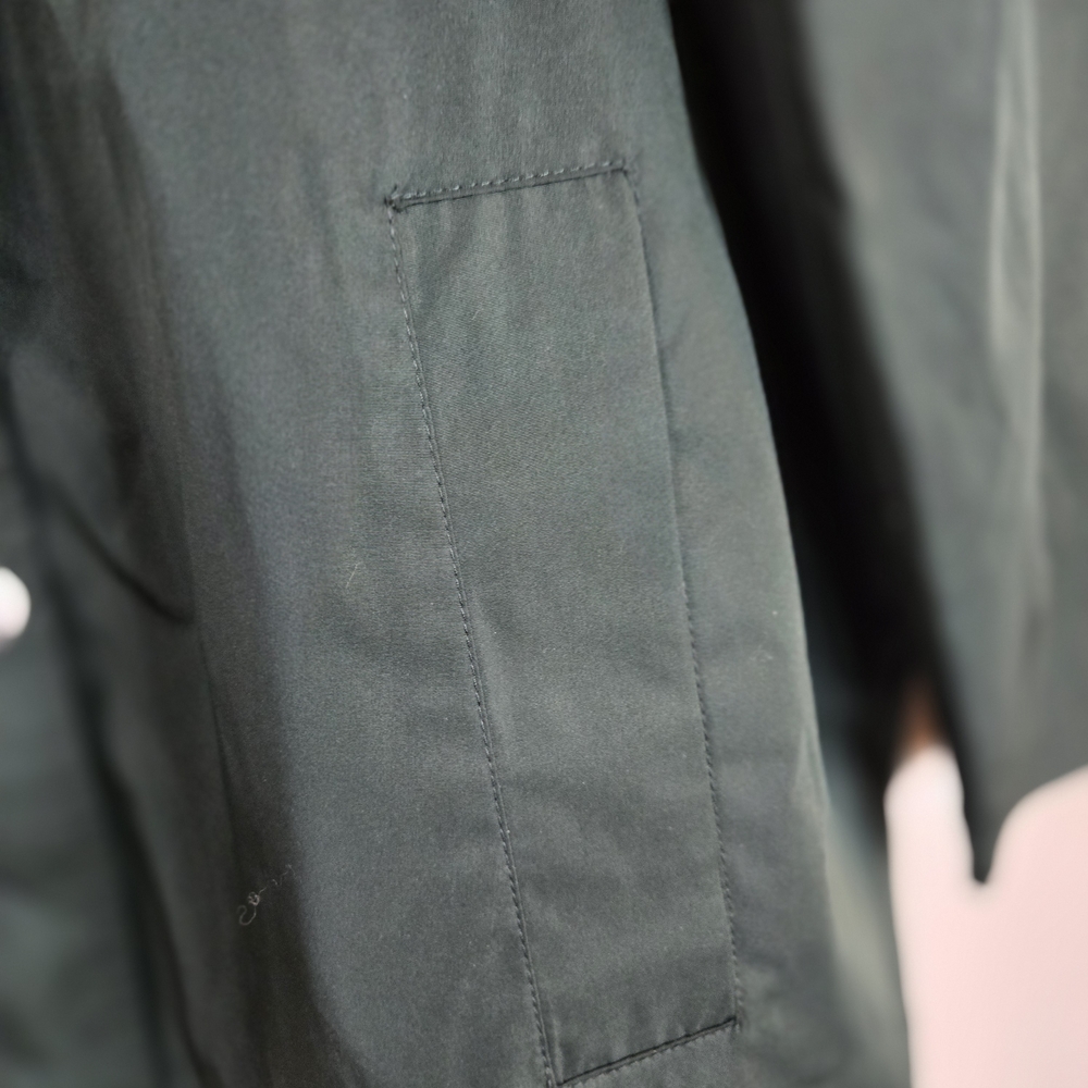 TIME and TRUE Women's Size XL Green Hooded Rain/Trench Jacket - Picture 6 of 13